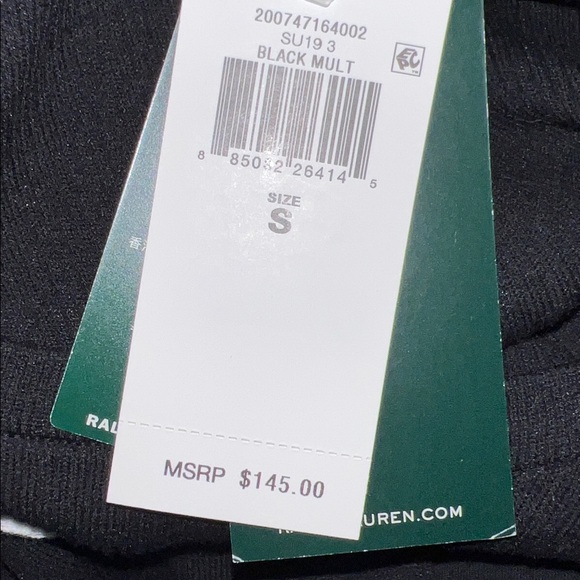 Lauren Ralph Lauren Black Dress – SP – Scoop Neck, Striped Waistband - Picture 4 of 12